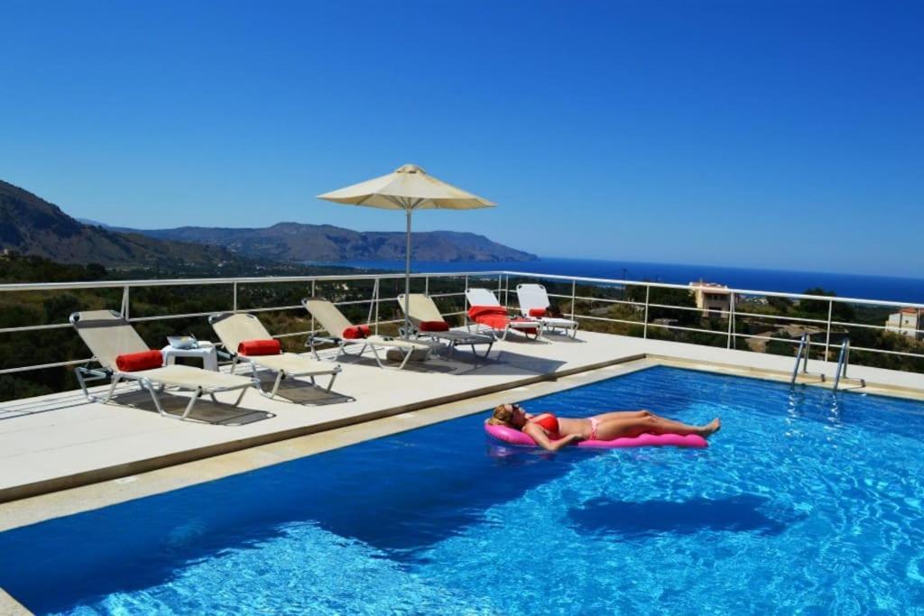 Villa Vuna - Private Pool -Sea View La Canea Exterior foto