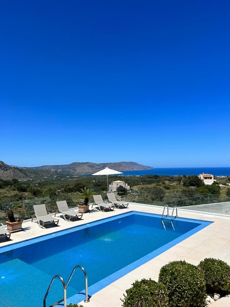 Villa Vuna - Private Pool -Sea View La Canea Exterior foto