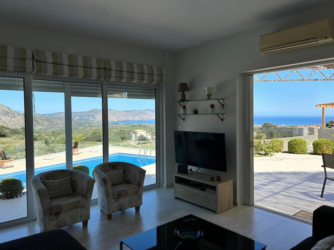 Villa Vuna - Private Pool -Sea View La Canea Exterior foto